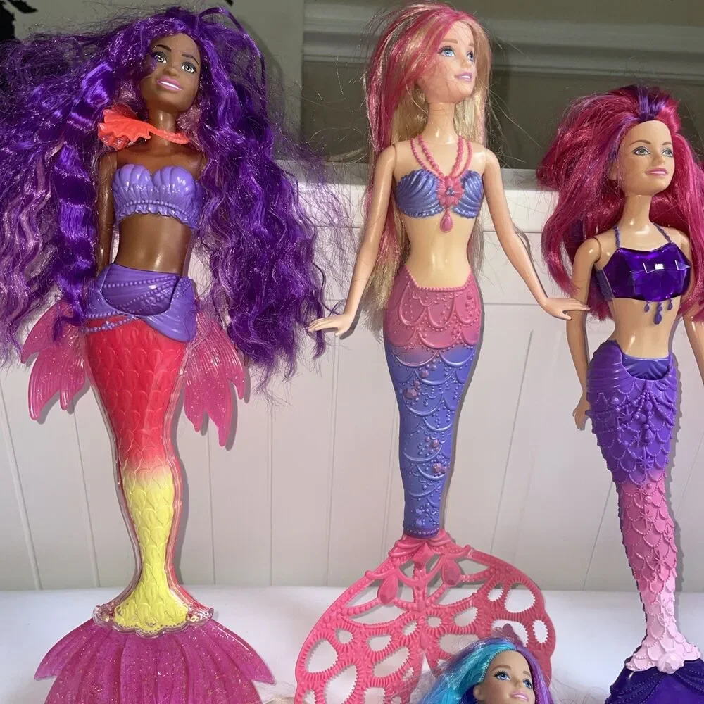 Lot Of 16 Barbie Mermaid Dolls, Dolphin, baby mermaid, boy mermaid, man mermaid